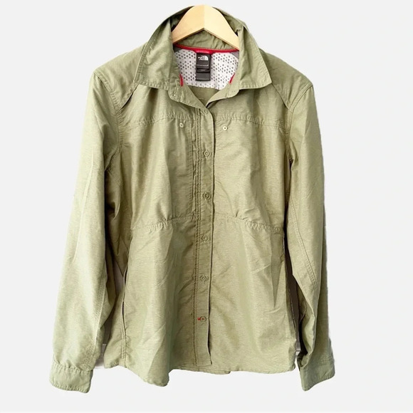 The North Face Lightweight Green Utility Button Up Jacket Size XL - Picture 1 of 7